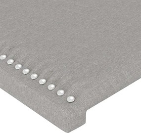 VidaXL Κεφαλάρι Ανοιχτό Γκρι 200x5x118/128 εκ. Ύφασμα