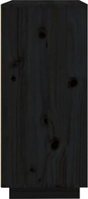 vidaXL Ντουλάπι Μαύρος 60x35x80 εκ. από Μασίφ Ξύλο Πεύκου