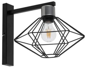 Φωτιστικό Τοίχου-Απλίκα Vario 40563 35x28x25cm 1xE27 60W Black-Silver Sigma Lighting