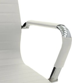 Καρέκλα γραφείου διευθυντή Valter pakoworld λευκό pu 55.5x58x108εκ