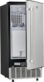 VEVOR Undercounter Ice Maker 80 Lbs/Day Built-in Ice Machine with Reversible Door