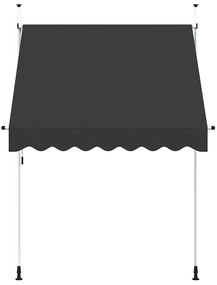 vidaXL Τέντα Συρόμενη Χειροκίνητη Ανθρακί 200 εκ.