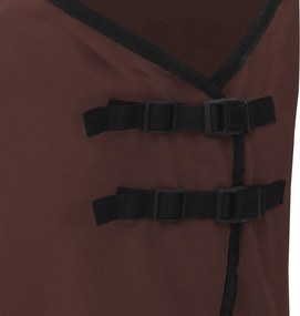 vidaXL Σαμάρι Ίππου Πλήρης Σκούρος Καφέ Πολυεστέρας