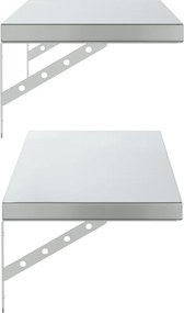 vidaXL Ράφια Τοίχου 2 τεμ. Ασημί 100x30 εκ. Ανοξείδωτο Ατσάλι