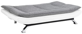 Καναπές κρεβάτι Oakland 271, Αριθμός θέσεων: 4, Άσπρο, Ανοιχτό γκρι, 91x196x98cm, 42 kg, Πόδια: Μέταλλο, Ξύλο: Πεύκο | Epipla1.gr