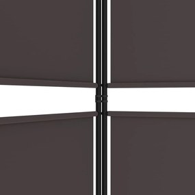 vidaXL Διαχωριστικό Δωματίου με 6 Πάνελ Καφέ 300x200 εκ. από Ύφασμα