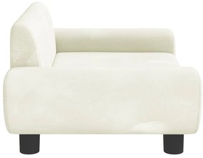 vidaXL Καναπές Παιδικός Κρεμ 70 x 45 x 33 εκ. Βελούδινος