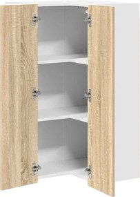 vidaXL Κρεμαστό ντουλάπι Σομόνα Δρυς και Λευκό 57 x 57 x 100 εκ.