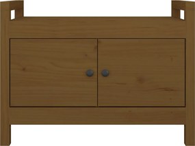 vidaXL Παγκάκι Χολ Καφέ μελί 80x40x60 εκ. Μασίφ Ξύλο Πεύκο