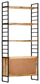 vidaXL Βιβλιοθήκη με 4 Επίπεδα 80x30x180 εκ. Ακατέργαστο Ξύλο Μάνγκο