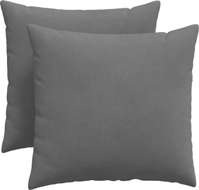 vidaXL Μαξιλάρι Καναπέ 2 pcs Σκούρο Γκρι 50 x 50 cm ύφασμα