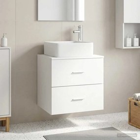 vidaXL Επιτοίχια Λεκάνη Έπιπλο Λευκό 53 x 34,5 x 63 εκ