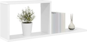 vidaXL Κρεμαστά ράφια 2 pcs Λευκό 80 x 15 x 30 εκ Επεξεργασμένο Ξύλο