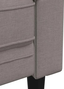 vidaXL Καναπές Τριθέσιος Chesterfield Taupe Υφασμάτινος