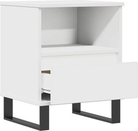 vidaXL Κομοδίνα Λευκά 2 τεμ. 40 x 35 x 50 εκ. από Επεξεργασμένο Ξύλο
