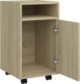 vidaXL Βοηθητ. Ντουλάπι με Τροχούς Sonoma Δρύς 33x38x60 εκ Επεξ. Ξύλο