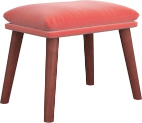 vidaXL Πολυθρόνα Relax με Υποπόδιο Ροζ Βελούδινη