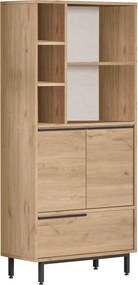 Ντουλάπι Μπάνιου 74,8x35,5x161,6εκ On9C-S - Χρώμα Καρυδί