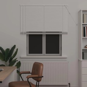 vidaXL Βενετσιάνικη Σκίαση Λευκός 150 x 120 cm 25 mm PVC