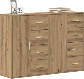 vidaXL Πλαϊνό γραφείο 2 pcs Artisan Oak 60 x 31 x 84 εκ.
