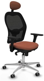 Καρέκλα γραφείου με κεφαλάρι Jorquera Piqueras y Crespo 3D086G1 Καφέ Μαύρο