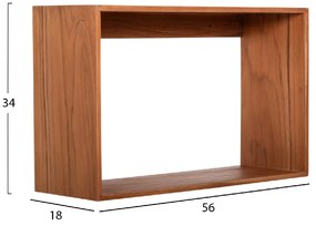 ΡΑΦΙΕΡΑ CHENGIS HM9830 3ΤΜΧ ΞΥΛΟ TEAK ΣΕ ΦΥΣΙΚΟ ΧΡΩΜΑ 60x20x38Υεκ