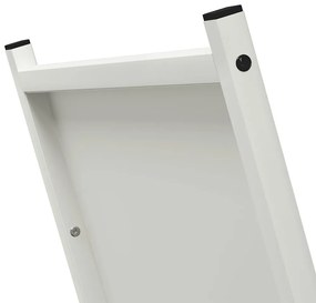 vidaXL Ράφι Καυσόξυλων Λευκό 69,5x35x81 εκ. Χάλυβας ψυχρής έλασης