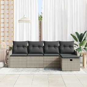 vidaXL Σετ Καναπέ Κήπου 5 pcs Ανοιχτό γκρι 231 x 117 x 85 εκ