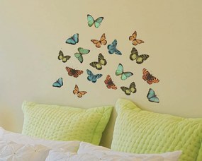 Διακοσμητικά αυτοκόλλητα τοίχου Colourful Butterflies Ango