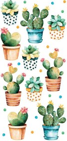 Cactus αυτοκόλλητα τοίχου βινυλίου (59615)