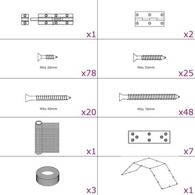 vidaXL Κοτέτσι 268x100x190 εκ. Μεταλλικό