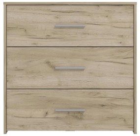 Κομότα - Συρταριέρα Garona 3F Γκρί Δρύς 80,5x33x80,5 εκ. 80.5x33x80.5 εκ.