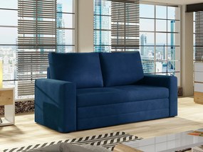 Καναπές κρεβάτι Elyria 107, Αποθηκευτικός χώρος, Μπλε, 82x160x90cm, 84 kg, Πόδια: Πλαστική ύλη, Ξύλο: Πεύκο | Epipla1.gr