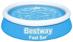 BESTWAY ΠΙΣΙΝΑ ΦΟΥΣΚΩΤΗ ΣΤΡΟΓΓΥΛΗ FAST SET ΜΠΛΕ 183 X 51 ΕΚ. 3202551