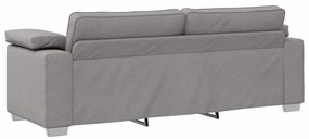 vidaXL Καναπές με μαξιλάρι Σκούρο γκρι 219 x 77 x 82 εκ ύφασμα
