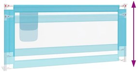 vidaXL Μπάρα Κρεβατιού Προστατευτική Μπλε 200 x 25 εκ. Υφασμάτινη