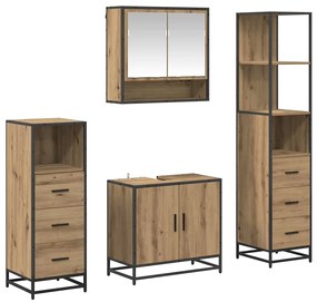 vidaXL Σετ Επίπλων Μπάνιου 4 pcs Artisan Oak Επεξεργασμένο ξύλο