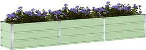 vidaXL Γλάστρα Παστέλ Πράσινο 290 x 50 x 45 εκ Επικαλυμμένος Χάλυβας