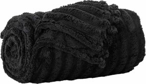 vidaXL Κουβέρτα Μαύρο 240 x 220 cm Μαλλί