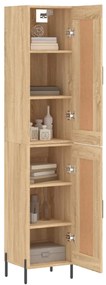 vidaXL Μπουφές Sonoma δρυς 34,5 x 34 x 180 εκ. από Επεξεργασμένο Ξύλο