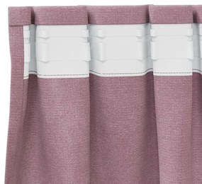 vidaXL Κουρτίνες με κουρτίνες 2 pcs Σκούρο Ροζ 140 x 225 cm Βελούδο