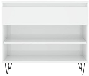 vidaXL Παπουτσοθήκη Γυαλιστερή Λευκή 70x36x60 εκ. Επεξεργασμένο Ξύλο