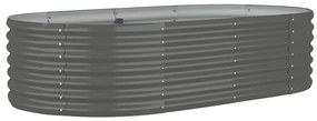 vidaXL Ζαρντινιέρα Γκρι 152x80x36 εκ. Γαλβανισμένος χάλυβας