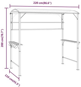 ΚΙΟΣΚΙ ΜΕ ΟΡΟΦΗ ΚΡΕΜ 220 X 110 X 200 ΕΚ. 318532