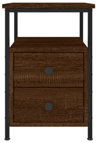 vidaXL Κομοδίνο 2 τεμ. Καφέ Δρυς 34 x 35,5 x 50 εκ. από Επεξεργ. Ξύλο