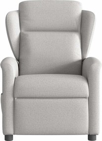 vidaXL καρέκλα ανάκλισης μασάζ Cloud Grey Fabric