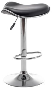 Σκαμπό Bar ArteLibre MOD Πτυσσόμενο Μαύρο PU/Μέταλλο 44.5x43x65.5-83.5cm-14240072