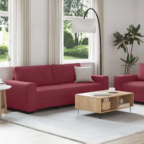 vidaXL Σετ Καναπέδων 2 Τεμαχίων με Μαξιλάρια, Κόκκινο Ύφασμα