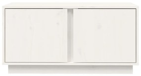 vidaXL Έπιπλο Τηλεόρασης Λευκό 80x35x40,5 εκ. από Μασίφ Ξύλο Πεύκου