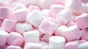 Intra Συλλεκτικό Ξύλινο Παζλ Plywood  4mm - Ροζ και Λευκά Marshmallows Σε Ξύλινο Κουτί - Διαστάσεις: 10x10 cm – 25 κομμάτια